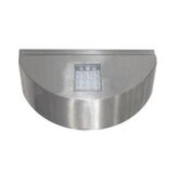 Φωτιστικό LED Αλουμινίου διπλό ημικύκλιο επίτοιχο 3.3W Ψυχρό Σατινέ - adeleq