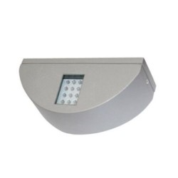 Φωτιστικό LED Αλουμινίου μονό ημικύκλιο επίτοιχο 1.6W Μπλέ Γκρί - adeleq