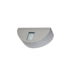 Φωτιστικό LED Αλουμινίου διπλό ημικύκλιο επίτοιχο 3.3W Μπλέ Γκρί - adeleq