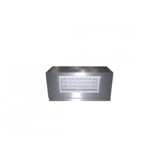 Φωτιστικό LED Αλουμινίου μονό ορθογώνιο επίτοιχο 1.6W Ψυχρό Σατινέ - adeleq