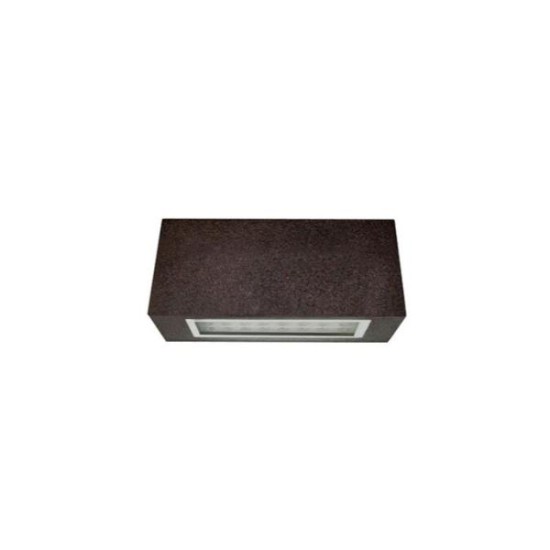 Φωτιστικό LED Αλουμινίου Διπλό ορθογώνιο επίτοιχο 3.3W Ψυχρό Σατινέ - adeleq