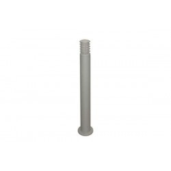 Φωτιστικό Αλουμινίου Κολώνα Κύλινδρος Με σκίαστρο Φ90mm h100cm Ντουί Ε27 Γκρί - adeleq