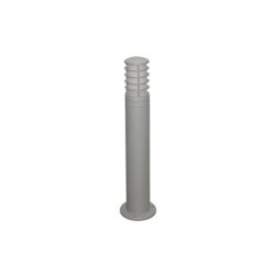 Φωτιστικό Αλουμινίου Κολώνα Κύλινδρος Με σκίαστρο Φ90mm h65cm Ντουί Ε27 Γκρί - adeleq