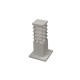 Ground Pillar Aluminum Square with shades with base Lighting Fitting D70mm 7213-230 E27 IP44 grey - adeleq 