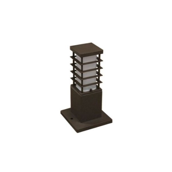 Ground Pillar Aluminum Square with shades with base Lighting Fitting D70mm 7213-230 E27 IP44 grey - adeleq 