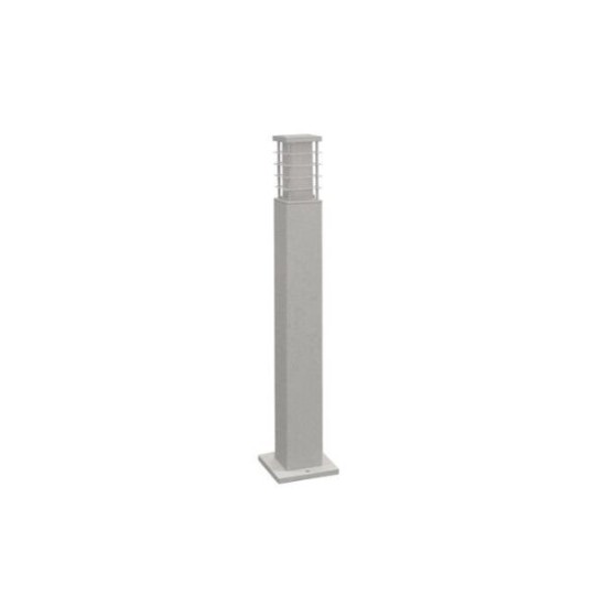 Ground Pillar Aluminum Square with shades with base Lighting Fitting D70mm 7213-650 E27 IP44 grey - adeleq 