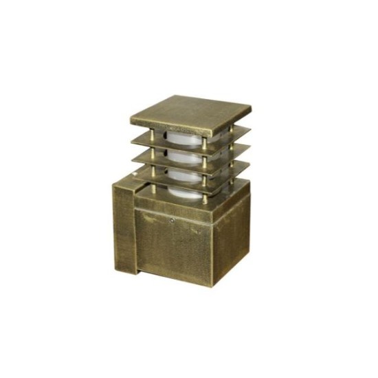 Απλίκα Αλουμινίου Τετράγωνη Με σκίαστρο D70X70 h22cm Ντουί Ε27 Ρουστίκ - adeleq