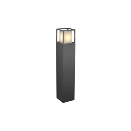 Κολώνα Αλουμινίου Τετράγωνη D15X15 h30cm Ντουί Ε27 Γραφίτης - adeleq