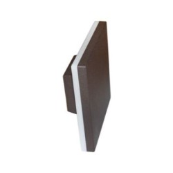 Απλίκα LED Εμμέσου φωτισμού Τετράγωνη 10W 4000k IP65 Σαγρέ σκουριά - adeleq