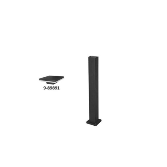 Κολώνα αλουμινίου τετράγωνη για φωτιστικό LED 9-89896 65cm Γκρί - adeleq