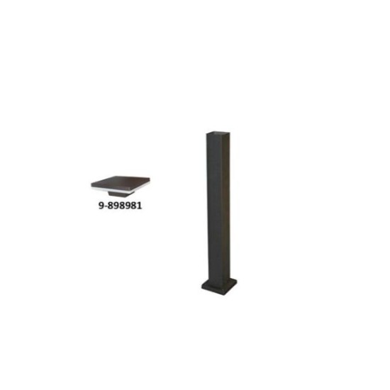 Κολώνα αλουμινίου τετράγωνη για φωτιστικό LED 9-89896 65cm Γκρί - adeleq