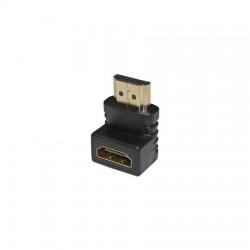 Ανταπτορας HDMI Γωνιακός 90° Θηλυκό-Αρσενικό Μάυρο - Adeleq