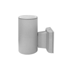 Σπότ Αλουμινίου κύλινδρος Επίτοιχο Μονής κατέυθυνσης Γκρί Φ90 GU10 - adeleq