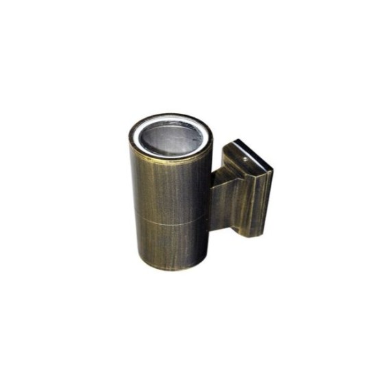 Wall mounted Aluminum Cilindrical Up Φ90mm lighting fitting 9041 GU10 IP44 grey - adeleq