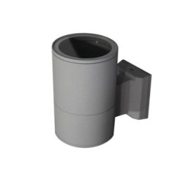 Σπότ Αλουμινίου Επίτοιχο Στρογγυλό Μονής κατέυθυνσης Γκρί Φ108mm E27 - adeleq