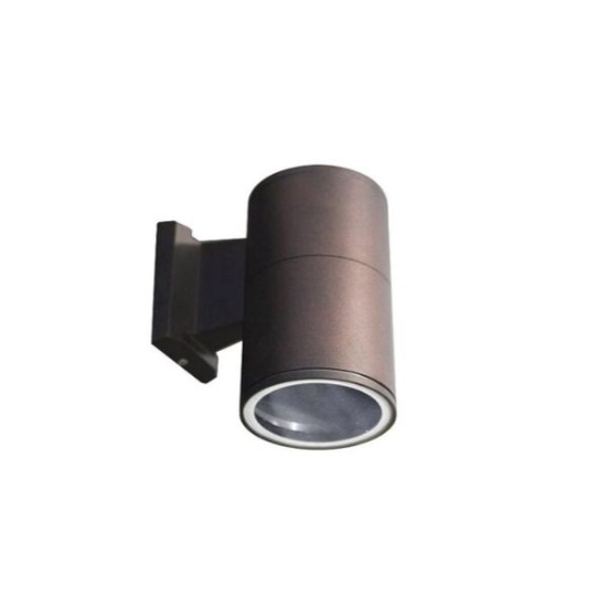 Σπότ Αλουμινίου Επίτοιχο Στρογγυλό Μονής κατέυθυνσης Γκρί Φ108mm E27 - adeleq