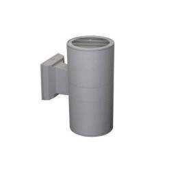 Σπότ Αλουμινίου Επίτοιχο Στρογγυλό Διπλής κατέυθυνσης Γκρί Φ108mm E27 - adeleq