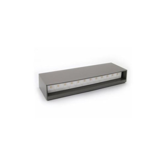 Φωτιστικό LED PC Ορθογώνιο μονής κατέυθυνσης 6W 3000K IP65 Γραφίτης - adeleq
