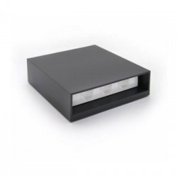 Φωτιστικό LED PC Ορθογώνιο Διπλής κατέυθυνσης 6W 3000K IP65 Γραφίτης - adeleq