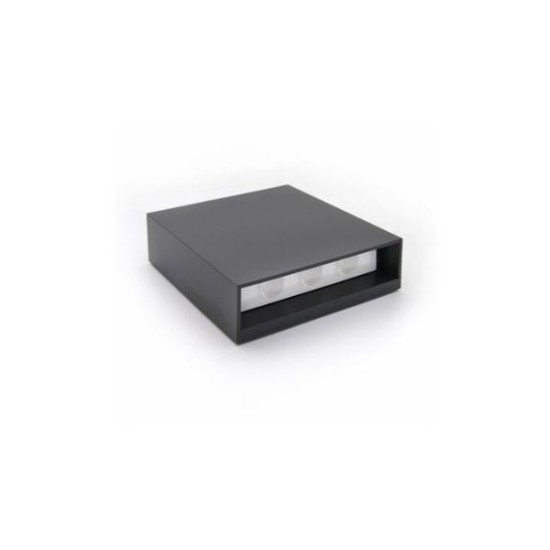 Φωτιστικό LED PC Ορθογώνιο Διπλής κατέυθυνσης 6W 3000K IP65 Γραφίτης - adeleq