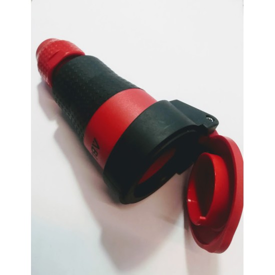 Φίς σούκο θηλυκό κόκκινο καουτσούκ IP54  - ABL