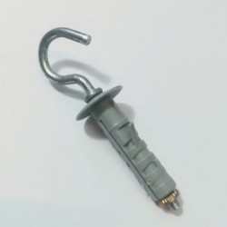 Ούπα πλαστικο με γάντζο 9mmx38mm 