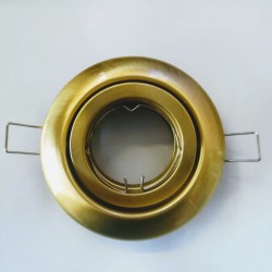 Σπότ χωνευτό στρογγυλό κινητό MR16 - Χρυσό μάτ - aca