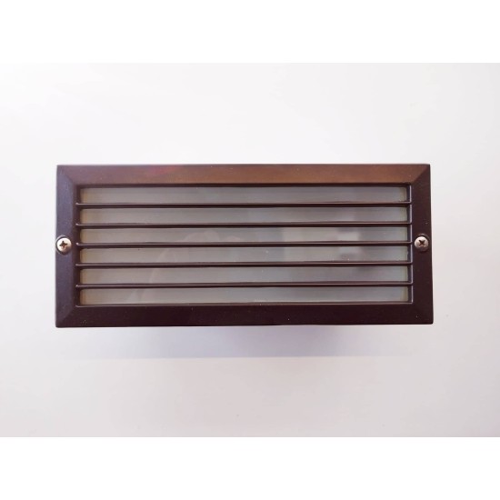 Χωνευτή απλίκα διαδρόμου ασημί IP54  - Ε27 230V 40W- IP54 - AC.045GL64G