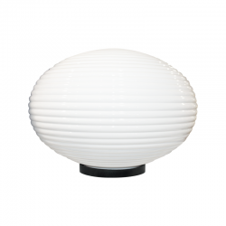 Φωτιστικό μπάλα οβάλ πρισματική διαφανής με γρίφα για ιστό Φ60mm 1XE27 Ακρυλικό Φ:320mm - aca  