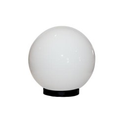Φωτιστικό μπάλα γαλακτερή με γρίφα για ιστό Φ60mm 1XE27 Ακρυλικό Φ:200mm - aca  