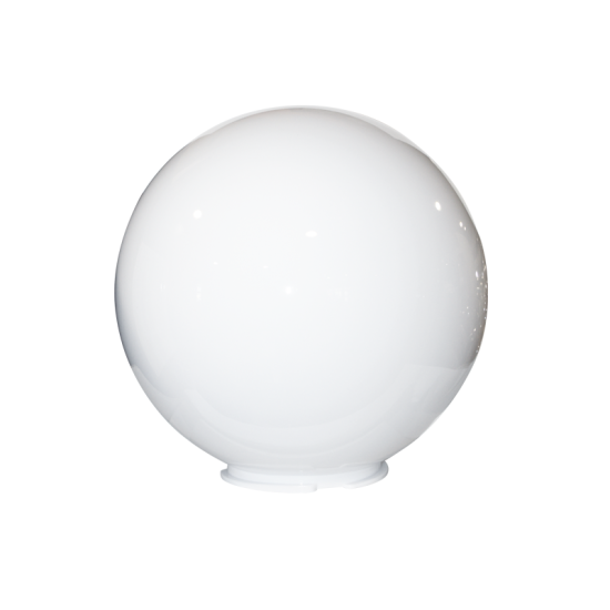 Ακρυλική μπάλα γαλακτερή με γρίφα αλουμινίου Ε27 Φ:200mm - aca  