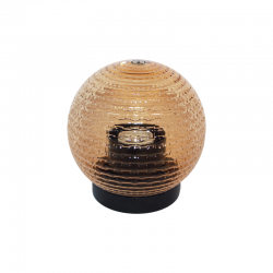 Φωτιστικό μπάλα πρισματική smoky με γρίφα για ιστό Φ60mm 1XE27 Ακρυλικό Φ:150mm - aca  