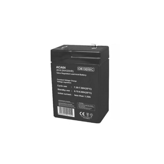 Μπαταρία μολύβδου οξέως AGM - 6V 4.5Ah / 20hr 0.7Kg - ACA64 - acaelec