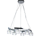 Pendant light 6 x G9 28W Metal + Glass + Transparent cable / Chrome + Clear K9 60ΧH120CM MARTINI - acadecor 