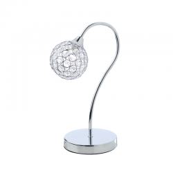 Φωτιστικό επιτραπέζιο 1 x G9 28W Κρύσταλλο + Μέταλλο PVC διάφανο καλώδιο / Χρώμιο + Διάφανο  Φ15XH345CM SKYLAR - acadecor 