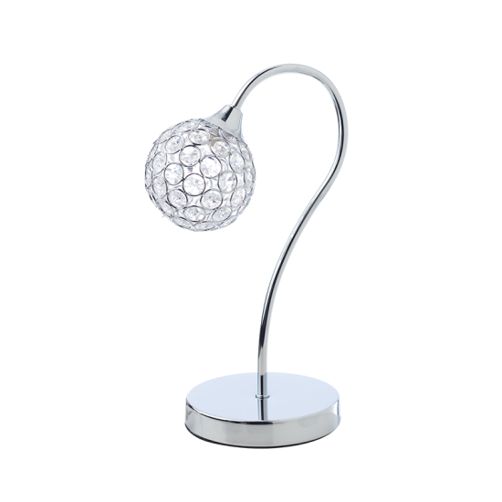 Φωτιστικό επιτραπέζιο 1 x G9 28W Κρύσταλλο + Μέταλλο PVC διάφανο καλώδιο / Χρώμιο + Διάφανο  Φ15XH345CM SKYLAR - acadecor 