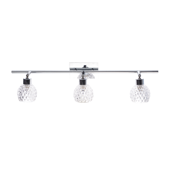 Φωτιστικό σπότ επίτοιχο / Οροφής LED 3XG9 max 28W Μέταλλο + Γυαλί /  Χρώμιο + Διάφανο κρυσταλιζέ D8H60CM OSTRAVA - acadecor 