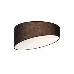 Ceilling light 3 x E27 60W Fabric + Acrylic + Metal / Black + Sandblast Φ40ΧΗ18CM PABLO - acadecor 