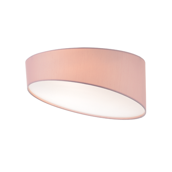 Ceilling light 3 x E27 60W Fabric + Acrylic + Metal / Pale pink + Sandblast Φ40ΧΗ18CM PABLO - acadecor 