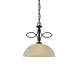 Pendant light 1 x E27 60W Metal + Glass + PVC  black cable / Dark brown - AntiqueGold + Honey Φ36XH120CM ELECTRA - acadecor  