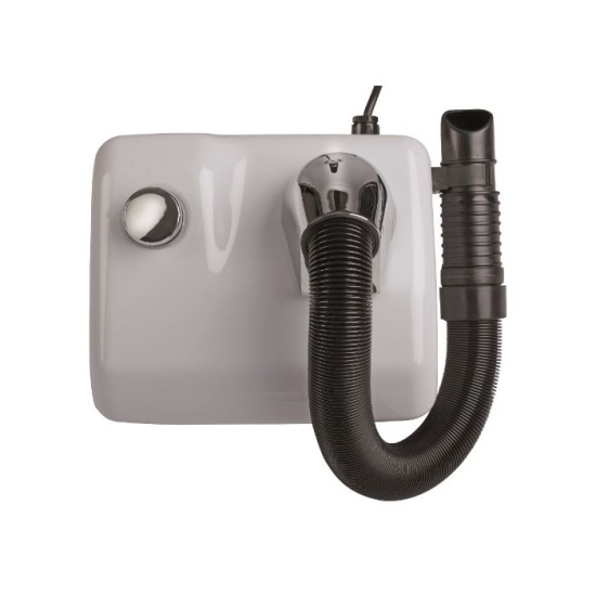 Στεγνωτήρας μαλλιών λευκό με έυκαμπτο σωλήνα μεταλλικό για γυμναστήρια κ αποδυτήρια - 1200W - Ariel Hair Tubo - Vama