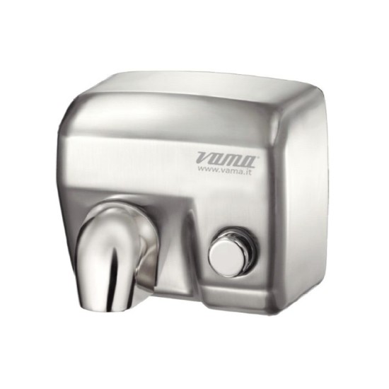 Στεγνωτήρας χεριών με μπουτόν λευκό αντιβανδαλιστικό - 2400W ARIEL BP - Vama