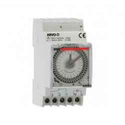 Χρονοδιακόπτης αναλογικός ράγας 2,5 Στοιχείων - 12V DC - Ημερήσιος με εφεδρεία 150 Ωρών - ARVO-D12 - Vemer