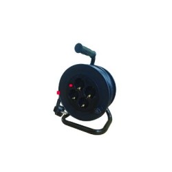 Προέκταση Καρούλι Τετράγωνο Πλαστικό Ανοικτό 4Πρίζες 3x1.5mm² 15μ - acaelec