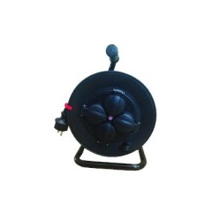 Προέκταση Καρούλι Τετράγωνο Πλαστικό Ανοικτό IP44 4Πρίζες 3x1.5mm² 25μ - acaelec