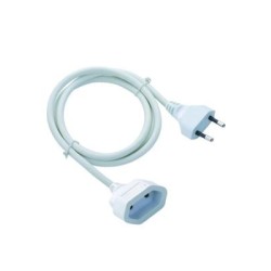 Cable extension 2x1mm² 2m white - BEC202X12- aca elec