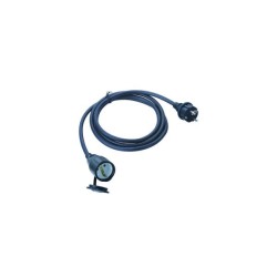 Cable extension with switch On-Off & Rubber cable 3x1.5mm² 2m Black IP44 - BEC443X152- aca elec