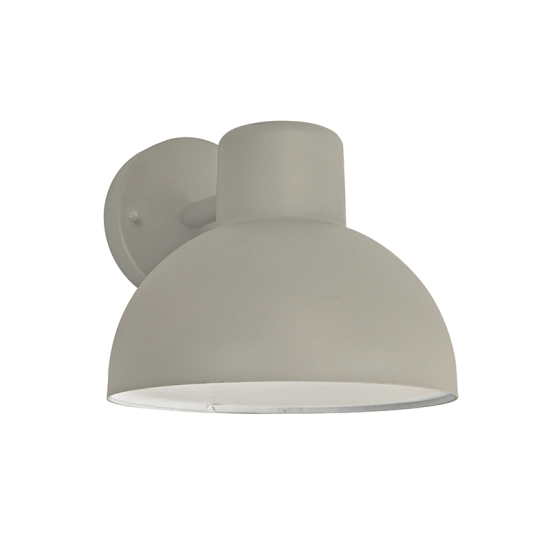 Garden wall luminaire 1xE27 max 10w LED  Steel+PC White Φ200mmx185mm BERO - aca