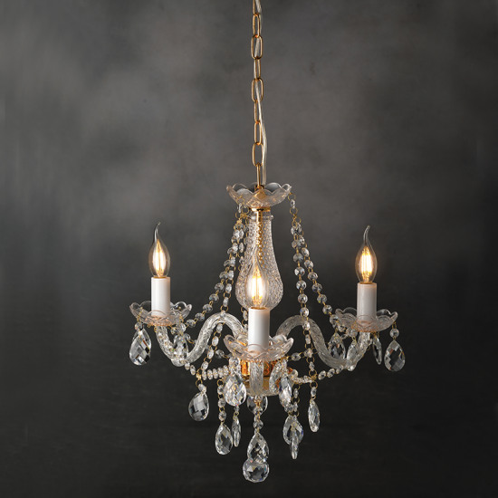 Φωτιστικό κρεμαστό 3 x E14 40W Μέταλλο + Κρύσταλλο + Βελούδινο ύφασμα + PVC Διάφανο καλώδιο/ Γυαλιστό χρυσό + Σαμπανιζέ + Χρυσό Φ48ΧΗ160CM GLADIOLO - acadecor