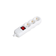 Multiple 3 sockets without cable white - Bubble + Lighting switch on/off - BMS20S3  - aca elec